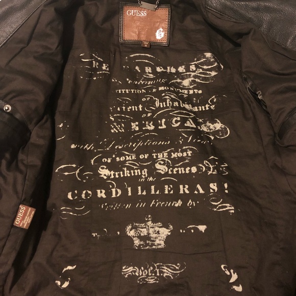 Vintage GUESS Leather Bomber Jacket - Picture 5 of 7